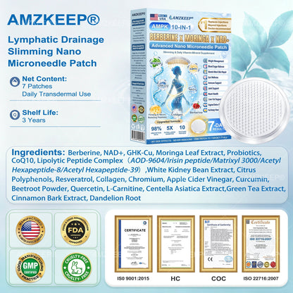 𝐀𝗠𝒁𝑲𝗘𝑬𝙋® 𝐀𝗠𝗣𝑲*𝐌𝗼𝗿𝗶𝗻𝗴𝗮*𝐁𝗲𝗿𝗯𝗲𝗿𝗶𝗻𝗲 𝟏𝟎-𝗶𝗻-𝟏 𝐌𝗲𝘁𝗮𝗯𝗼𝗹𝗶𝗰 𝐒𝘂𝗽𝗽𝗼𝗿𝘁 𝐍𝗮𝗻𝗼 𝐌𝗶𝗰𝗿𝗼𝗻𝗲𝗲𝗱𝗹𝗲 𝐏𝗮𝘁𝗰𝗵 🇺🇸 (𝗢𝗻𝗹𝘆 𝗢𝗻𝗰𝗲 𝗗𝗮𝗶𝗹𝘆, 𝗩𝗶𝘀𝗶𝗯𝗹𝗲 𝗥𝗲𝘀𝘂𝗹𝘁𝘀 𝗶𝗻 𝟳 𝗗𝗮𝘆𝘀) ✅𝗙𝗼𝗿 𝗢𝘃𝗲𝗿𝘄𝗲𝗶𝗴𝗵𝘁, 𝗟𝗼𝗼𝘀𝗲 𝗦𝗸𝗶𝗻, 𝗗𝗶𝗮𝗯𝗲𝘁𝗲𝘀, 𝗦𝗹𝗲𝗲𝗽 𝗔𝗽𝗻𝗲𝗮, 𝗝𝗼𝗶𝗻𝘁 𝗣𝗿𝗼𝗯𝗹𝗲𝗺𝘀 𝗮𝗻𝗱 𝗠𝗼𝗿𝗲