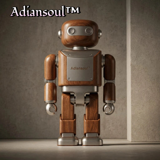 Adiansoul™ TimberBot Designer Robot Figurine