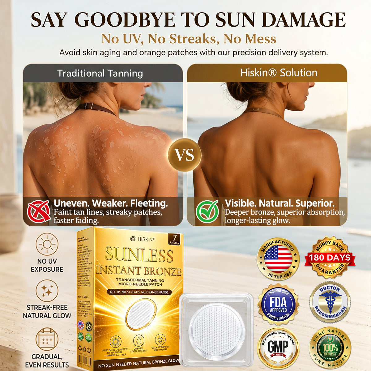 Hiskin® Sun-Free Glow Micro-Needle Patch